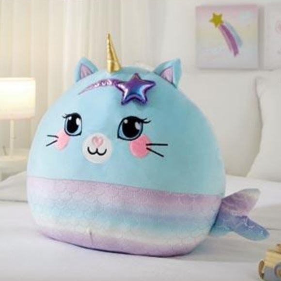 Cuddly Crew Smooshies Purrmaid Kitty Unicorn Plush/Pillow - Picture 1 of 7